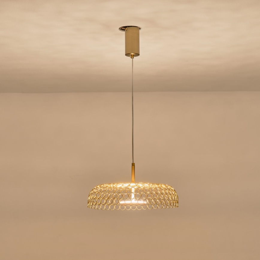 LED Pakabinamas sietynas LED/10W/230V 3000K auksas diametras 35 cm