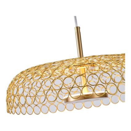 LED Pakabinamas sietynas LED/10W/230V 3000K auksas diametras 35 cm