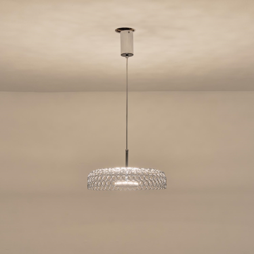 LED Pakabinamas sietynas LED/10W/230V 3000K blizgus chromas diametras 35 cm