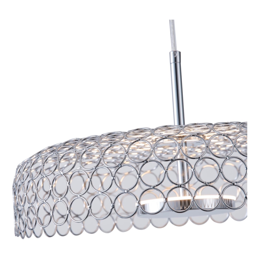 LED Pakabinamas sietynas LED/10W/230V 3000K blizgus chromas diametras 35 cm