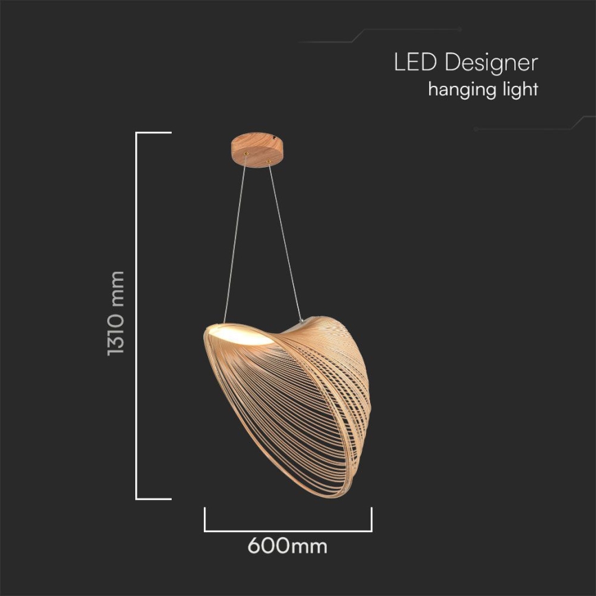 LED Pakabinamas sietynas LED/10W/230V 3000K smėlio spalva