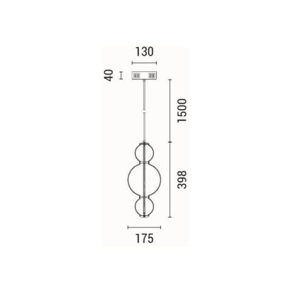 LED Pakabinamas sietynas LED/12,6W/230V 3000K
