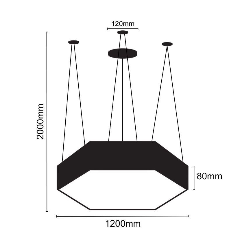 LED Pakabinamas sietynas LED/120W/230V 4000K diametras 120 cm