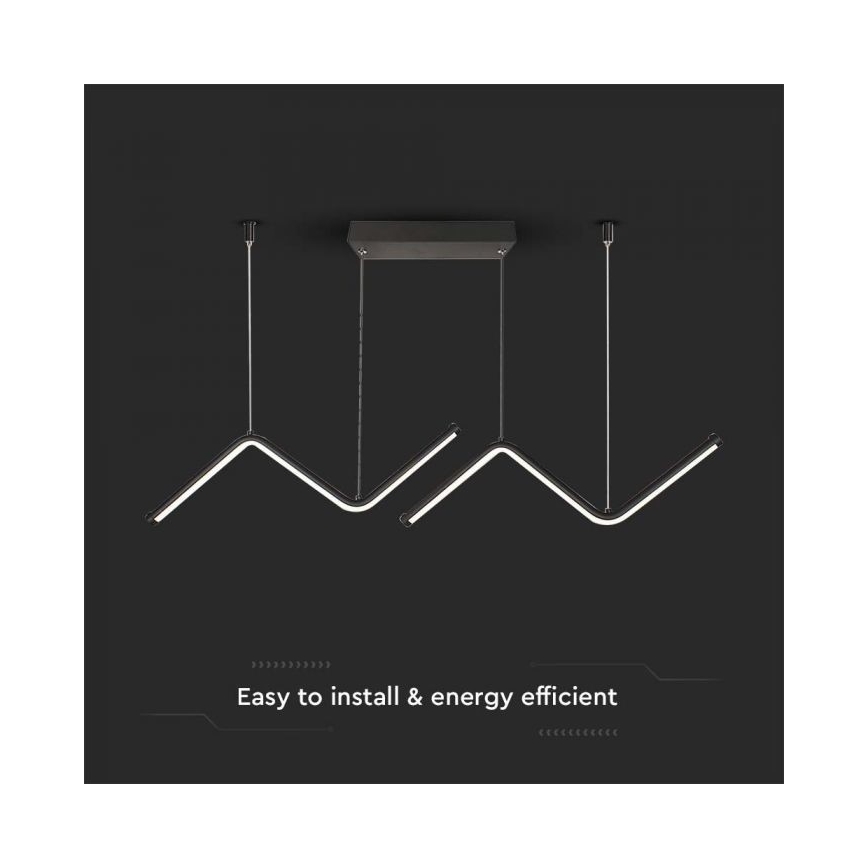 LED Pakabinamas sietynas LED/12W/230V 4000K juoda