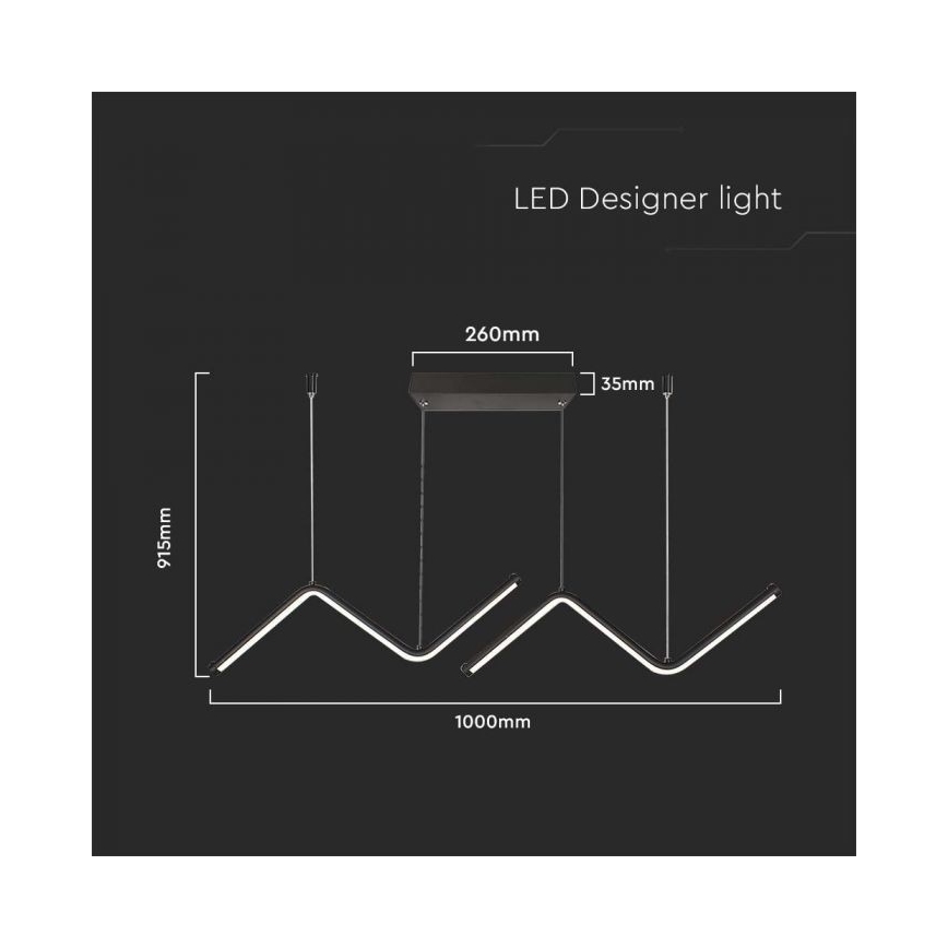 LED Pakabinamas sietynas LED/12W/230V 4000K juoda