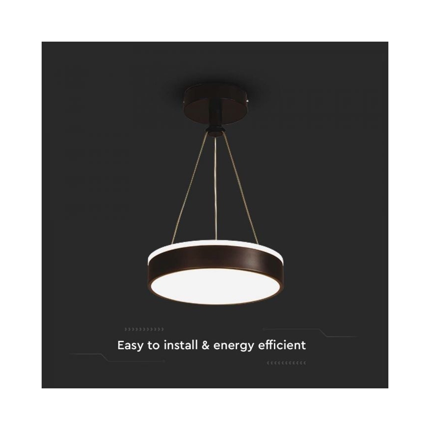 LED Pakabinamas sietynas LED/12W/230V 4000K juoda