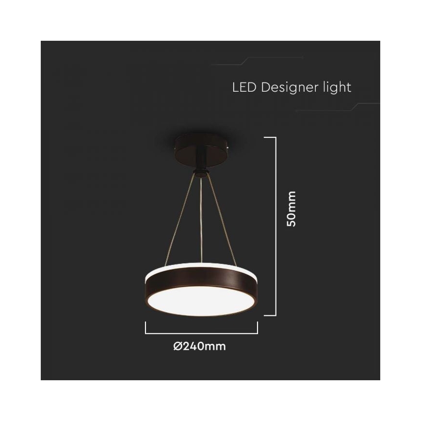 LED Pakabinamas sietynas LED/12W/230V 4000K juoda