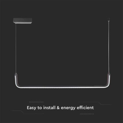 LED Pakabinamas sietynas LED/12W/230V 4000K juoda
