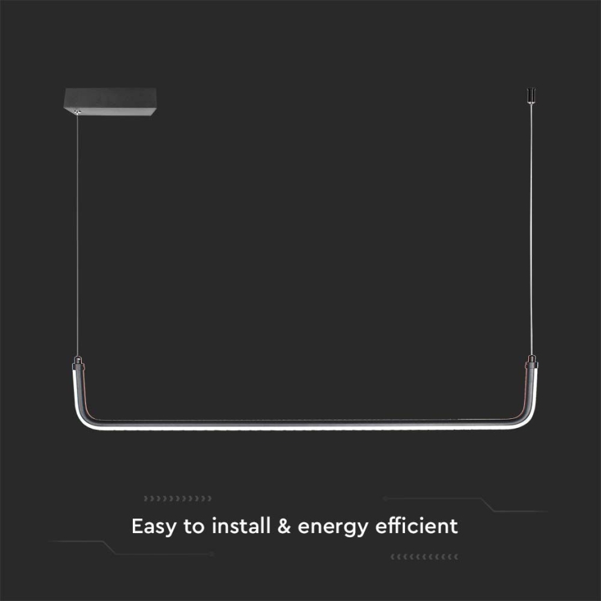 LED Pakabinamas sietynas LED/12W/230V 4000K juoda