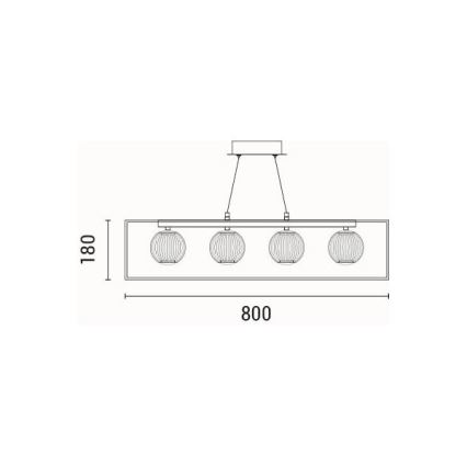 LED Pakabinamas sietynas LED/14W/230V 3000K
