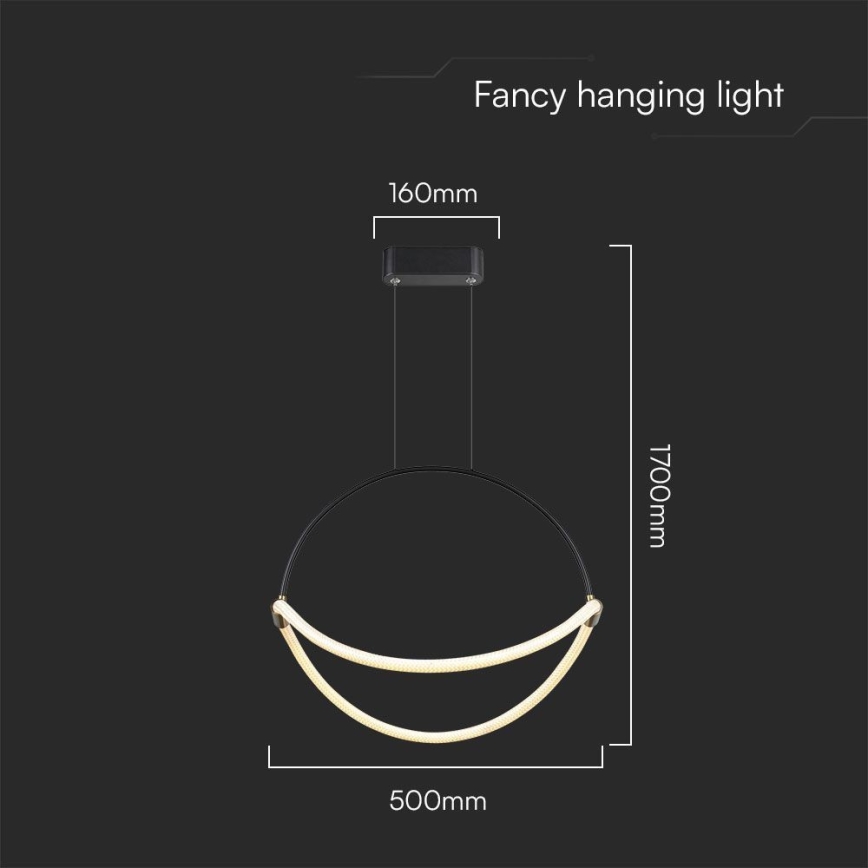 LED Pakabinamas sietynas LED/16W/230V 4000K diametras 50 cm