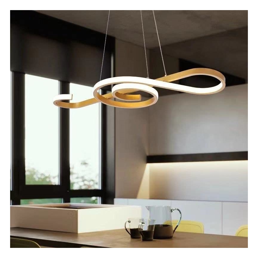 LED Pakabinamas sietynas LED/18W/230V 3000K auksas