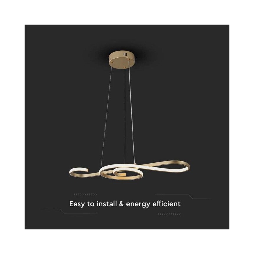 LED Pakabinamas sietynas LED/18W/230V 3000K auksas