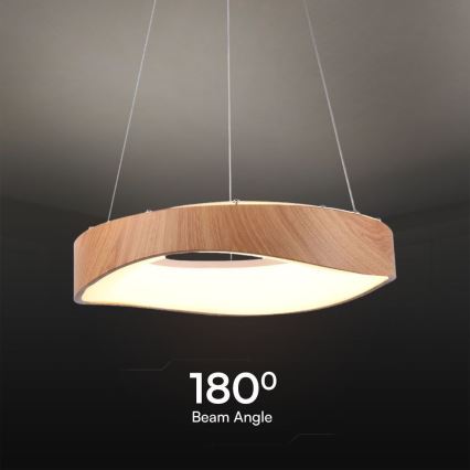 LED Pakabinamas sietynas LED/18W/230V 3000K ø 40 cm ruda