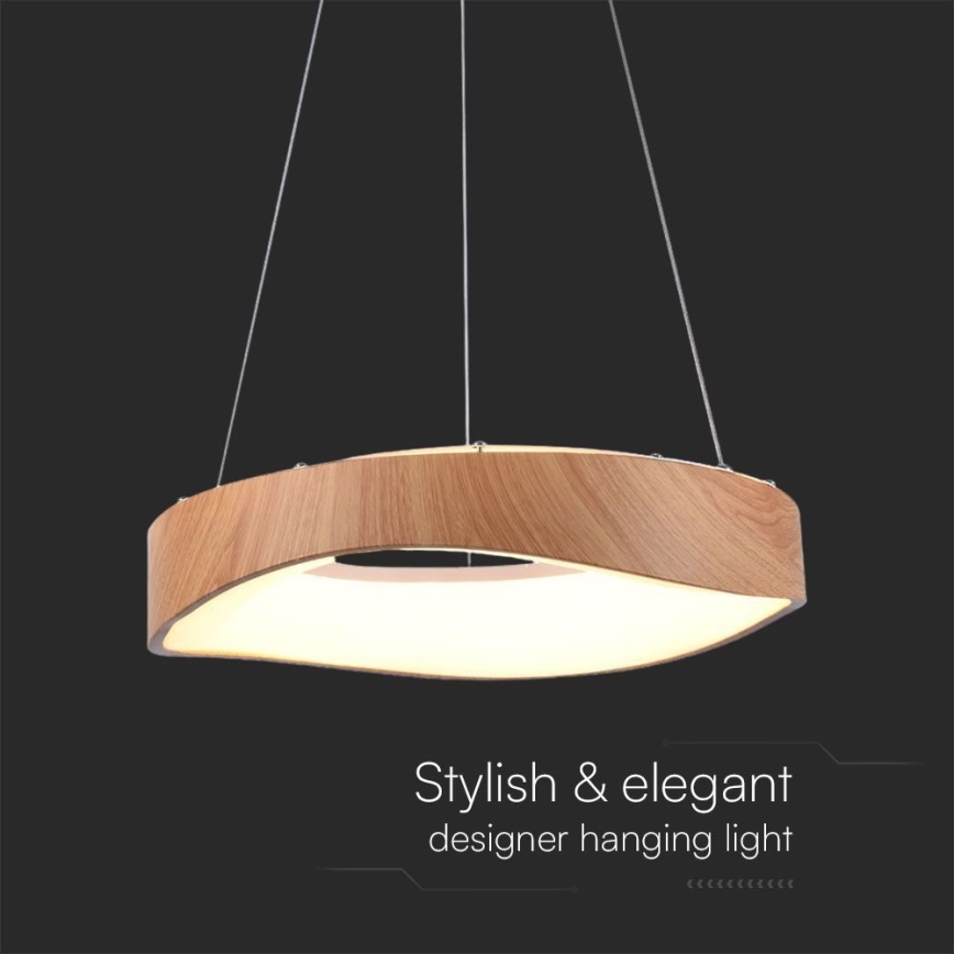 LED Pakabinamas sietynas LED/18W/230V 3000K ø 40 cm ruda