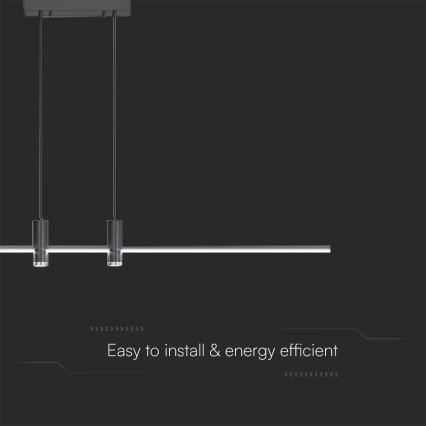 LED Pakabinamas sietynas LED/19W/230V 3000K juoda