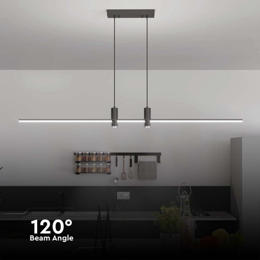 LED Pakabinamas sietynas LED/19W/230V 3000K juoda
