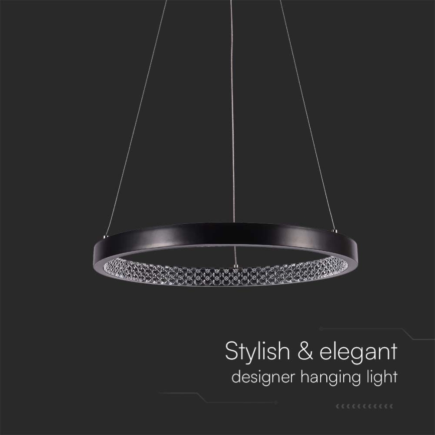 LED Pakabinamas sietynas LED/19W/230V 3000K juoda