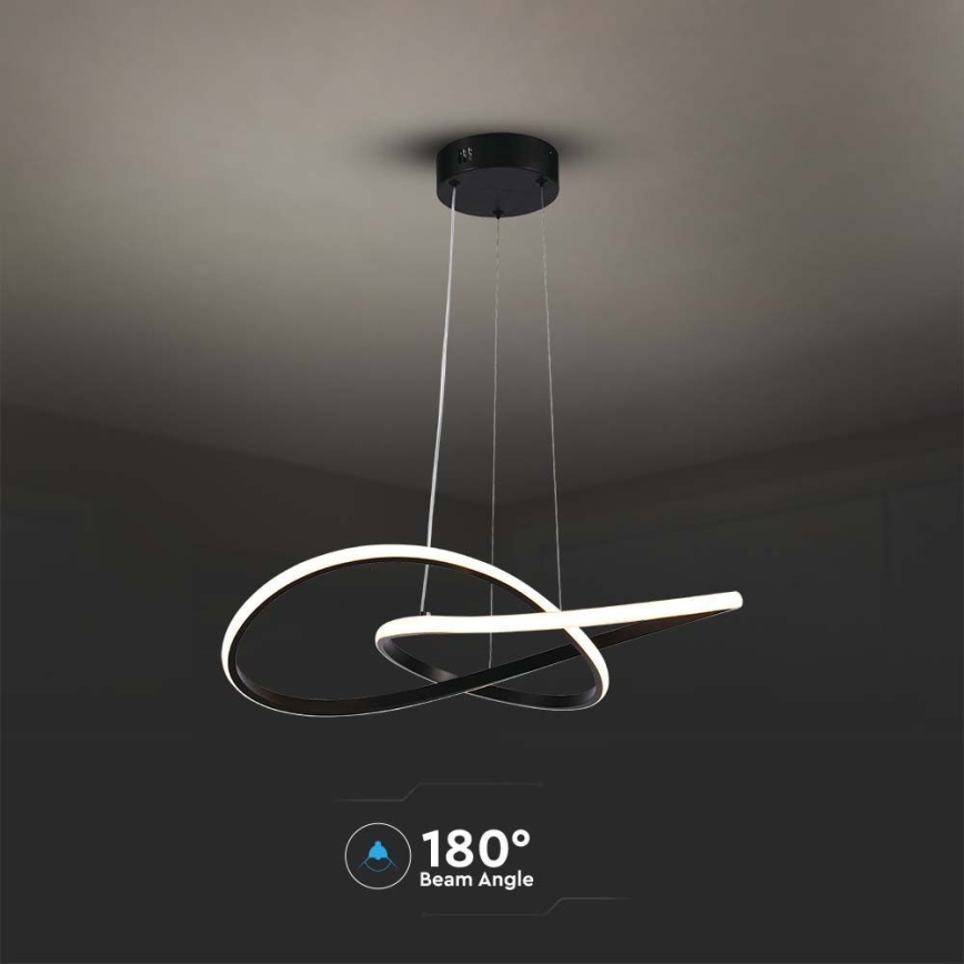 LED Pakabinamas sietynas LED/20W/230V 3000K juoda