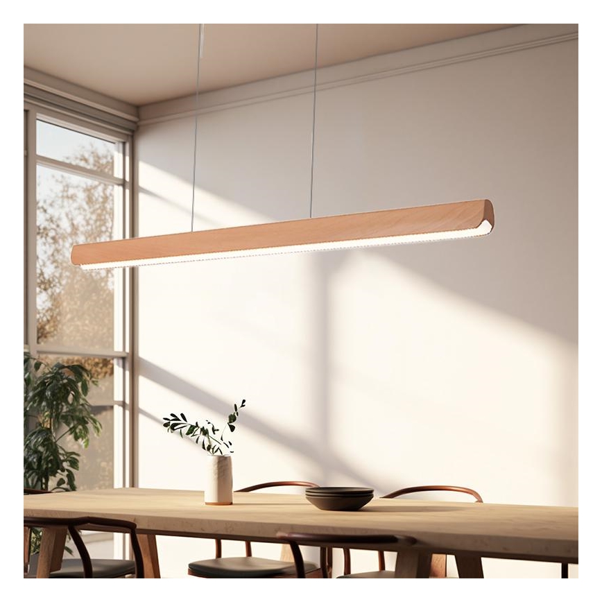 LED Pakabinamas sietynas LED/22W/230V 4000K 120 cm bukas/medžio masyvo