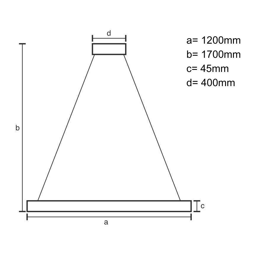 LED Pakabinamas sietynas LED/22W/230V 4000K 120 cm bukas/medžio masyvo