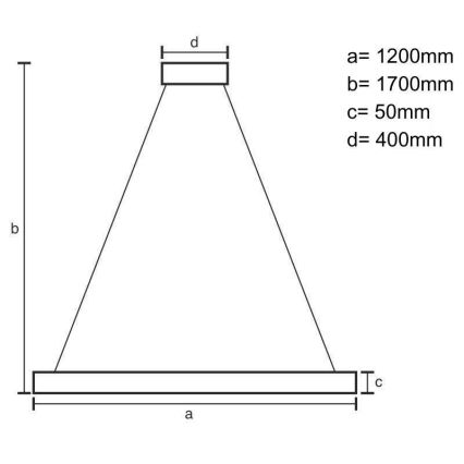 LED Pakabinamas sietynas LED/22W/230V 4000K 120 cm bukas/medžio masyvo