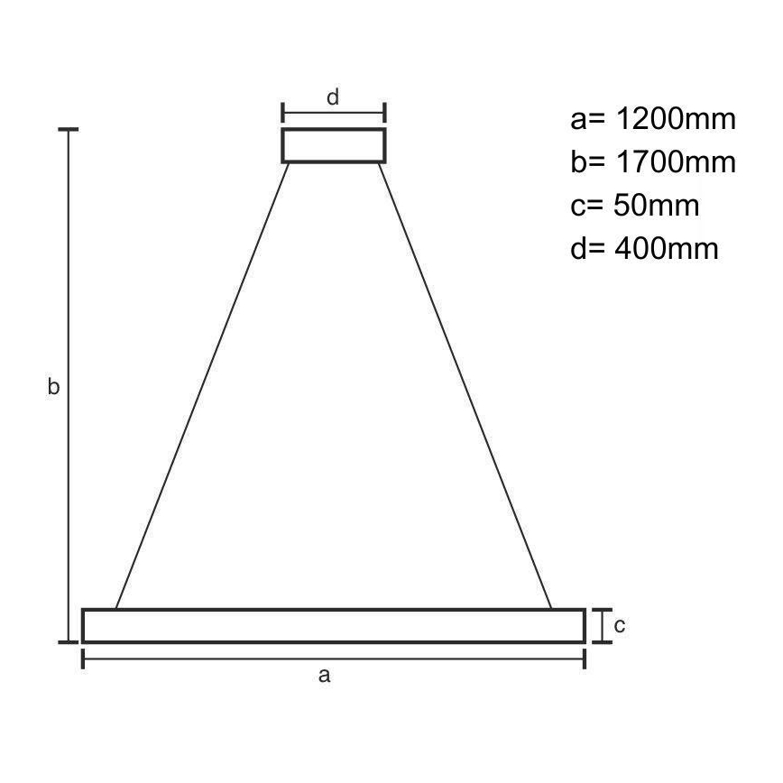 LED Pakabinamas sietynas LED/22W/230V 4000K 120 cm bukas/medžio masyvo