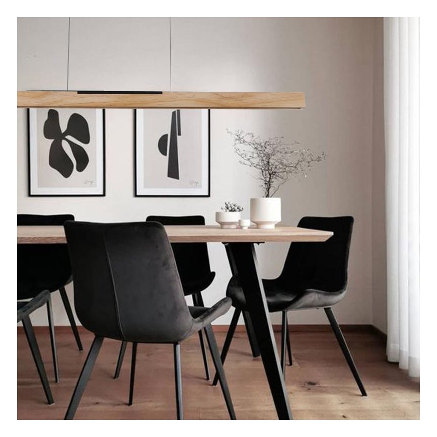 LED Pakabinamas sietynas LED/22W/230V 4000K 120 cm pušis/medžio masyvo