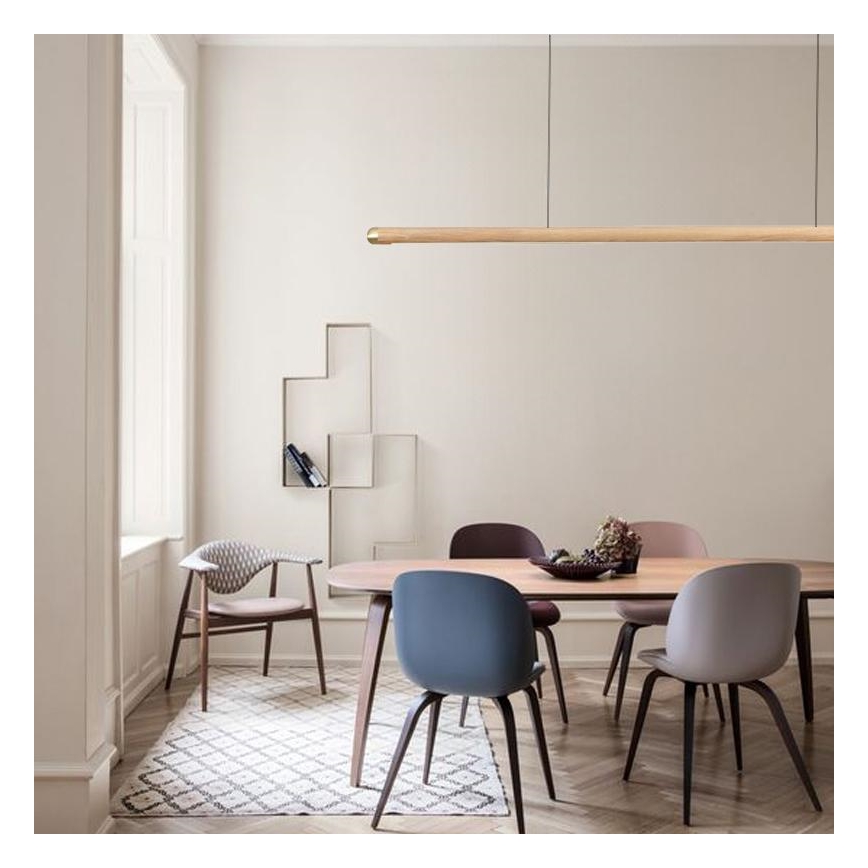 LED Pakabinamas sietynas LED/22W/230V 4000K 120 cm uosio/medžio masyvo