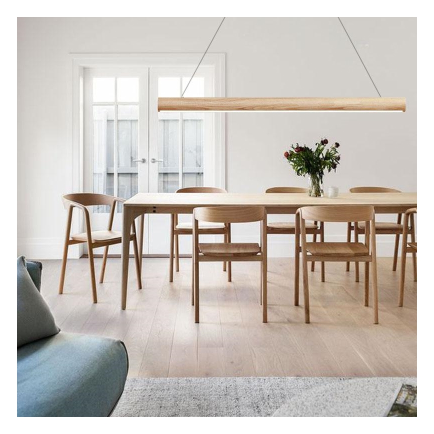 LED Pakabinamas sietynas LED/22W/230V 4000K 120 cm uosio/medžio masyvo