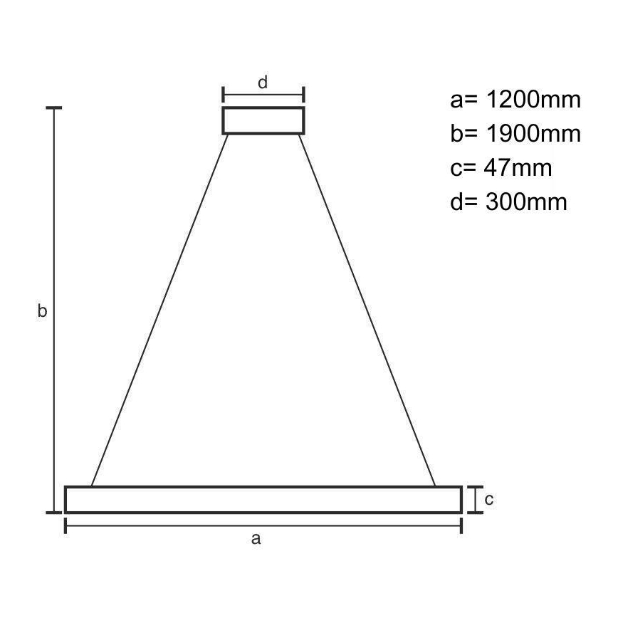LED Pakabinamas sietynas LED/22W/230V 4000K 120 cm uosio/medžio masyvo