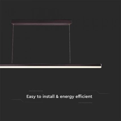 LED Pakabinamas sietynas LED/23W/230V 4000K 120 cm juoda