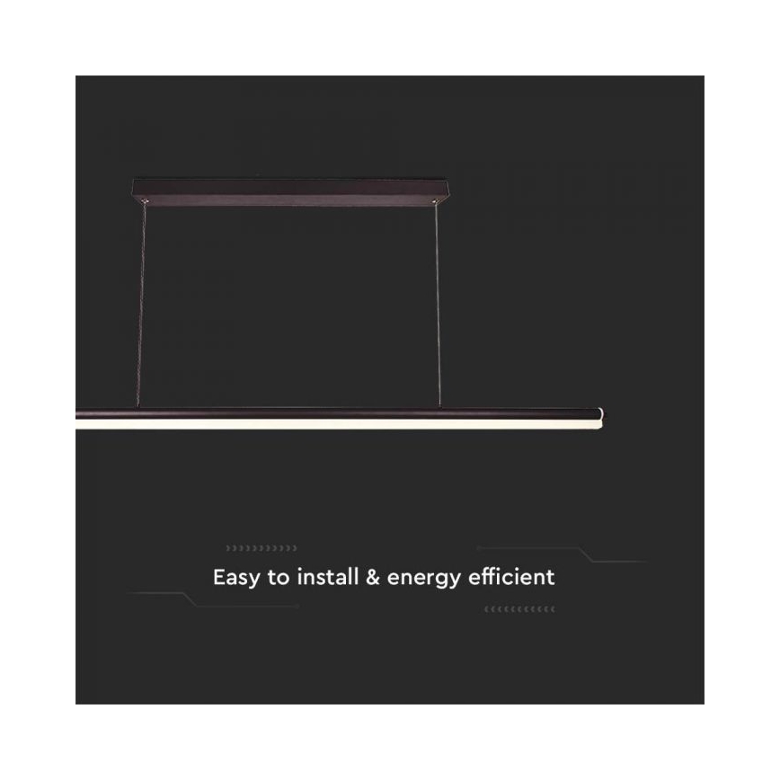 LED Pakabinamas sietynas LED/23W/230V 4000K 120 cm juoda