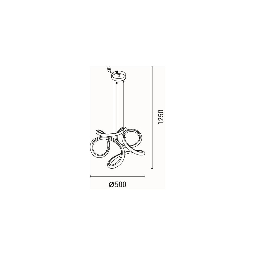 LED Pakabinamas sietynas LED/24W/230V 3000K 50x120 cm