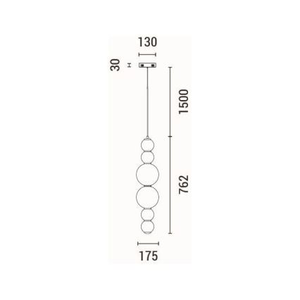 LED Pakabinamas sietynas LED/24W/230V 3000K