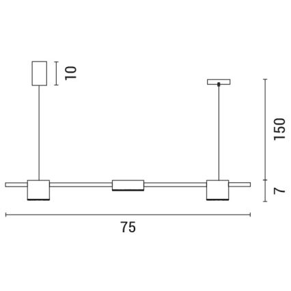 LED Pakabinamas sietynas LED/24W/230V 3000K juoda