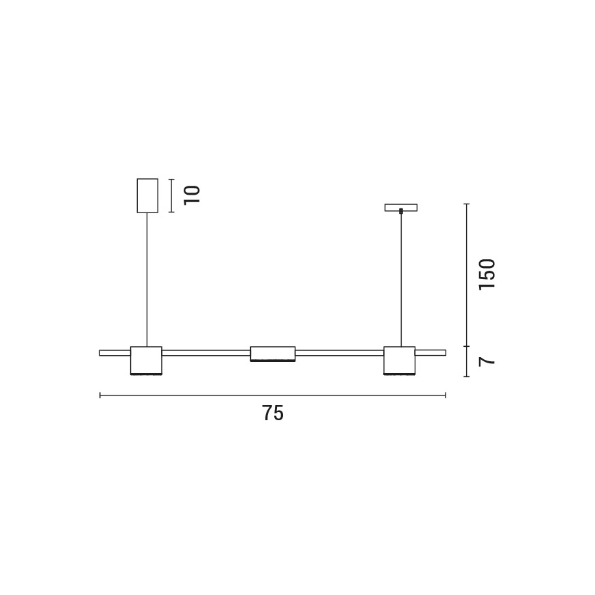 LED Pakabinamas sietynas LED/24W/230V 3000K juoda