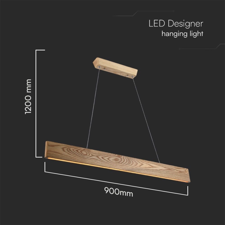 LED Pakabinamas sietynas LED/24W/230V 3000K ruda