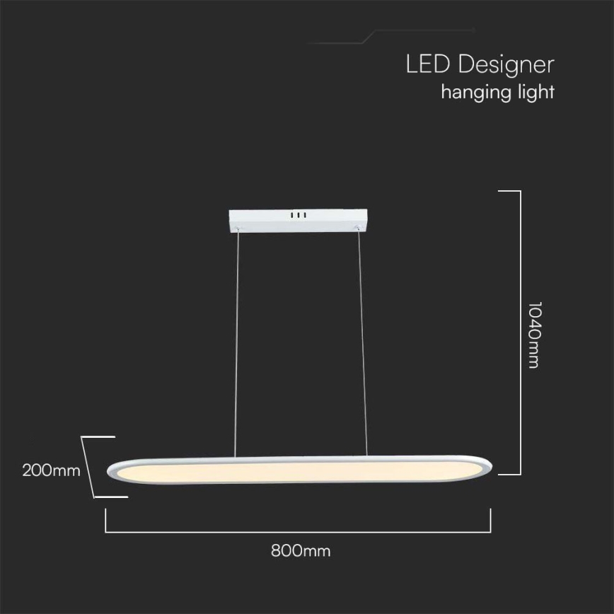 LED Pakabinamas sietynas LED/24W/230V 4000K balta