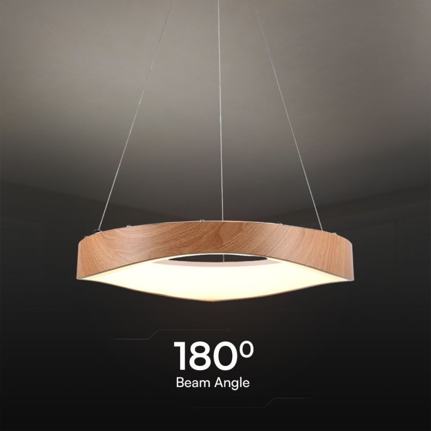 LED Pakabinamas sietynas LED/25W/230V 3000K ø 50 cm ruda