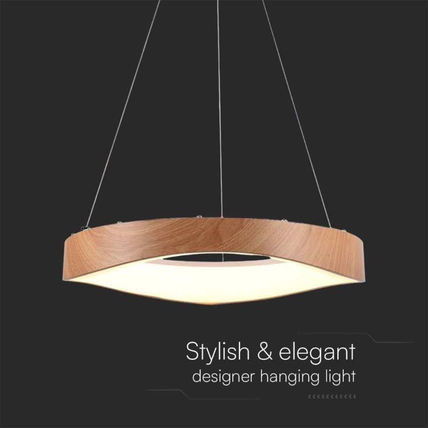 LED Pakabinamas sietynas LED/25W/230V 3000K ø 50 cm ruda
