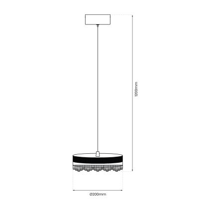 LED Pakabinamas sietynas LED/25W/230V diametras 20 cm auksas