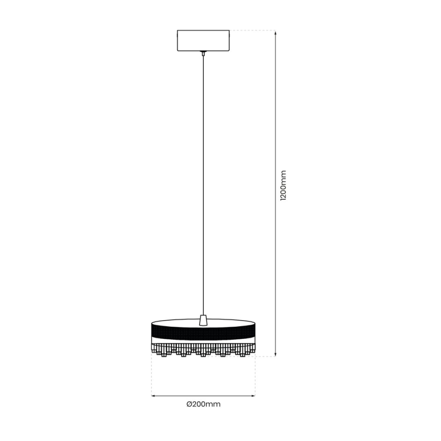 LED Pakabinamas sietynas LED/25W/230V diametras 20 cm auksas