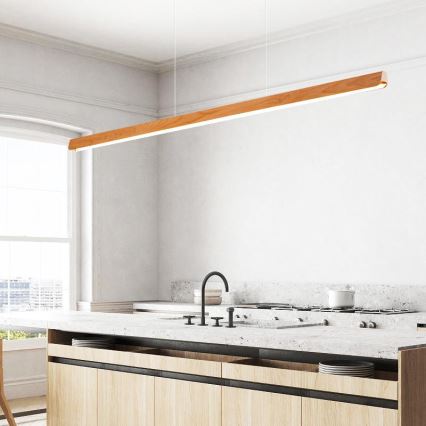 LED Pakabinamas sietynas LED/26W/230V 4000K 150 cm bukas/medžio masyvo