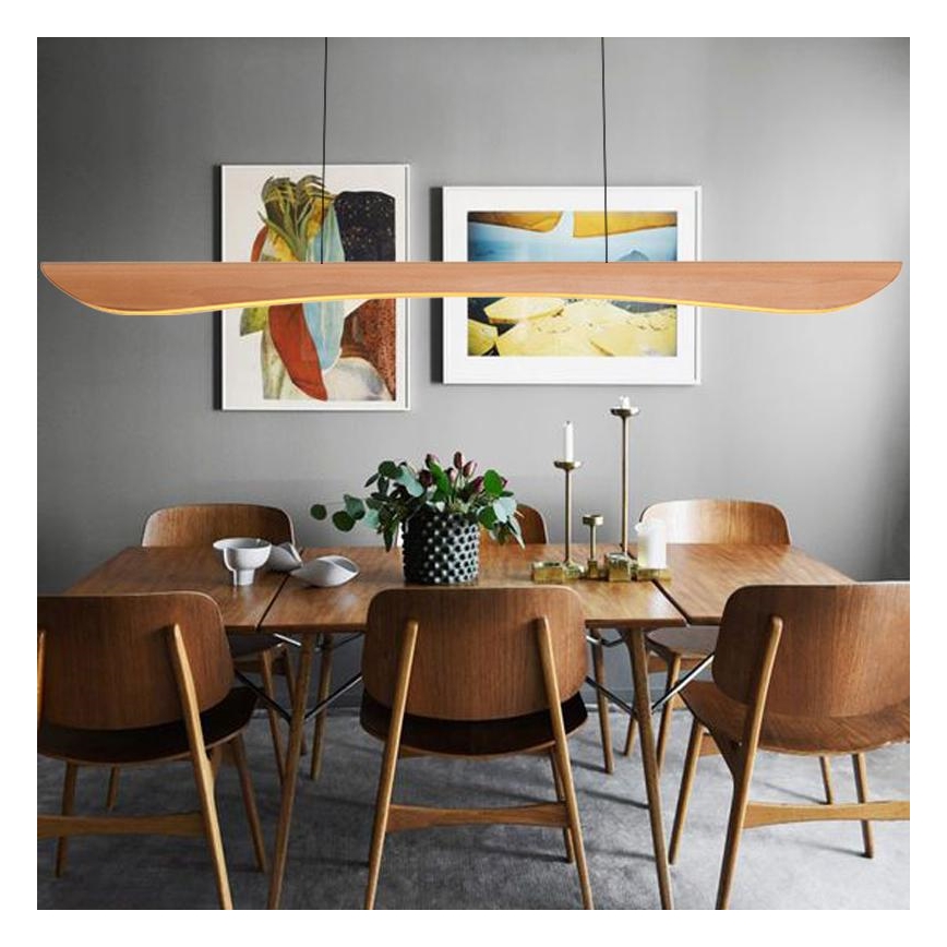 LED Pakabinamas sietynas LED/26W/230V 4000K 150 cm bukas/medžio masyvo