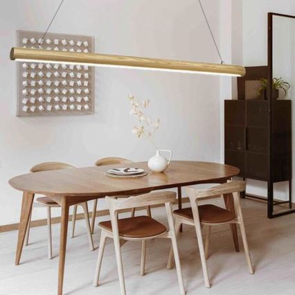 LED Pakabinamas sietynas LED/26W/230V 4000K 150 cm uosio/medžio masyvo