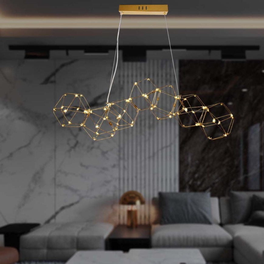 LED Pakabinamas sietynas LED/28W/230V 3000K auksas