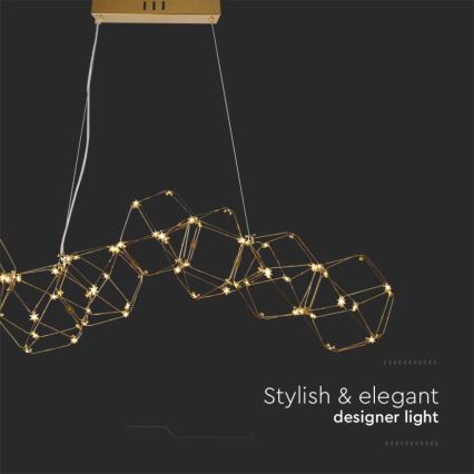 LED Pakabinamas sietynas LED/28W/230V 3000K auksas