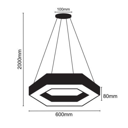 LED Pakabinamas sietynas LED/28W/230V 4000K diametras 60 cm