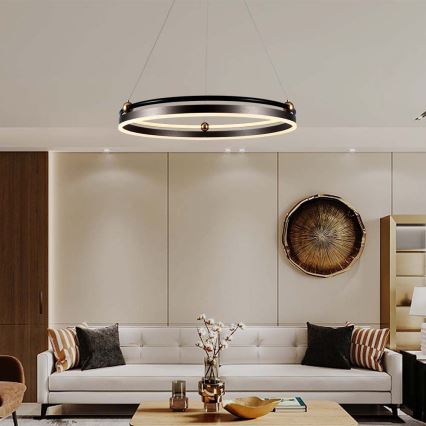 LED Pakabinamas sietynas LED/30W/230V 3000K diametras 62 cm ruda